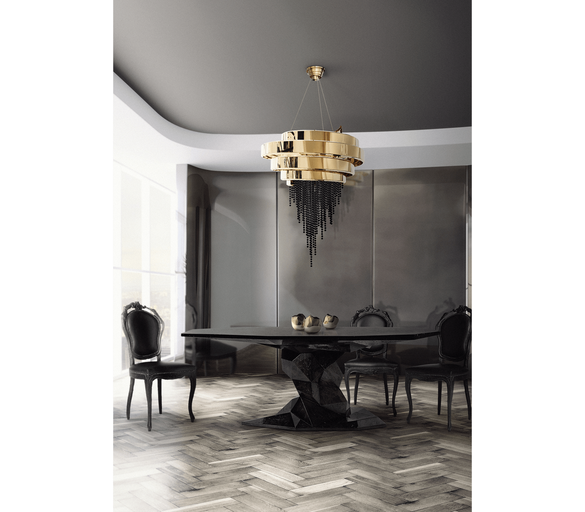 Bonsai Dining Table with Minimalism & Personalized Faceted Dining Table
