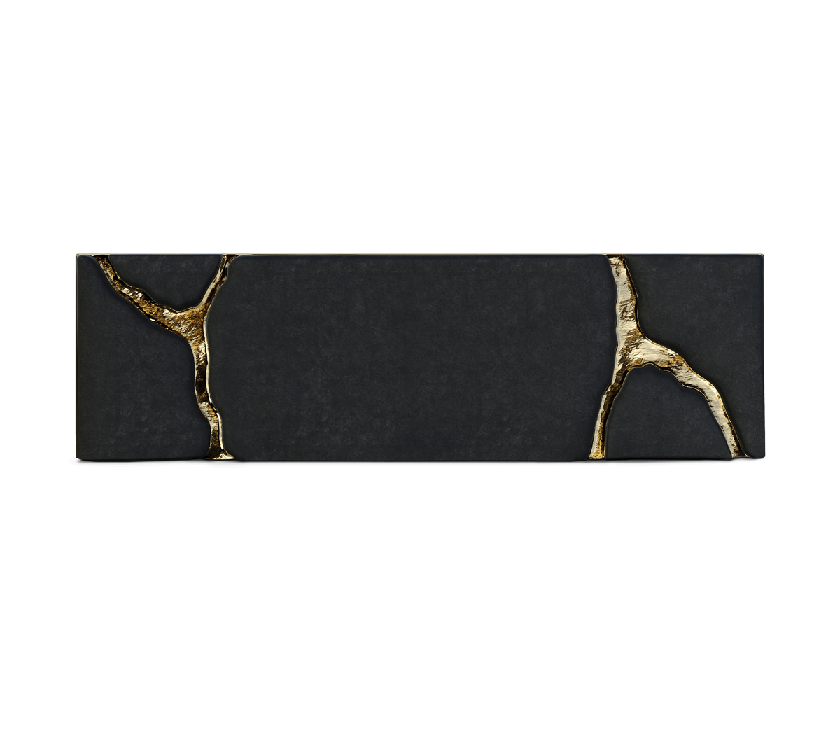 Lapiaz Kintsugi Velvet Polished Gold Luxury Headboard