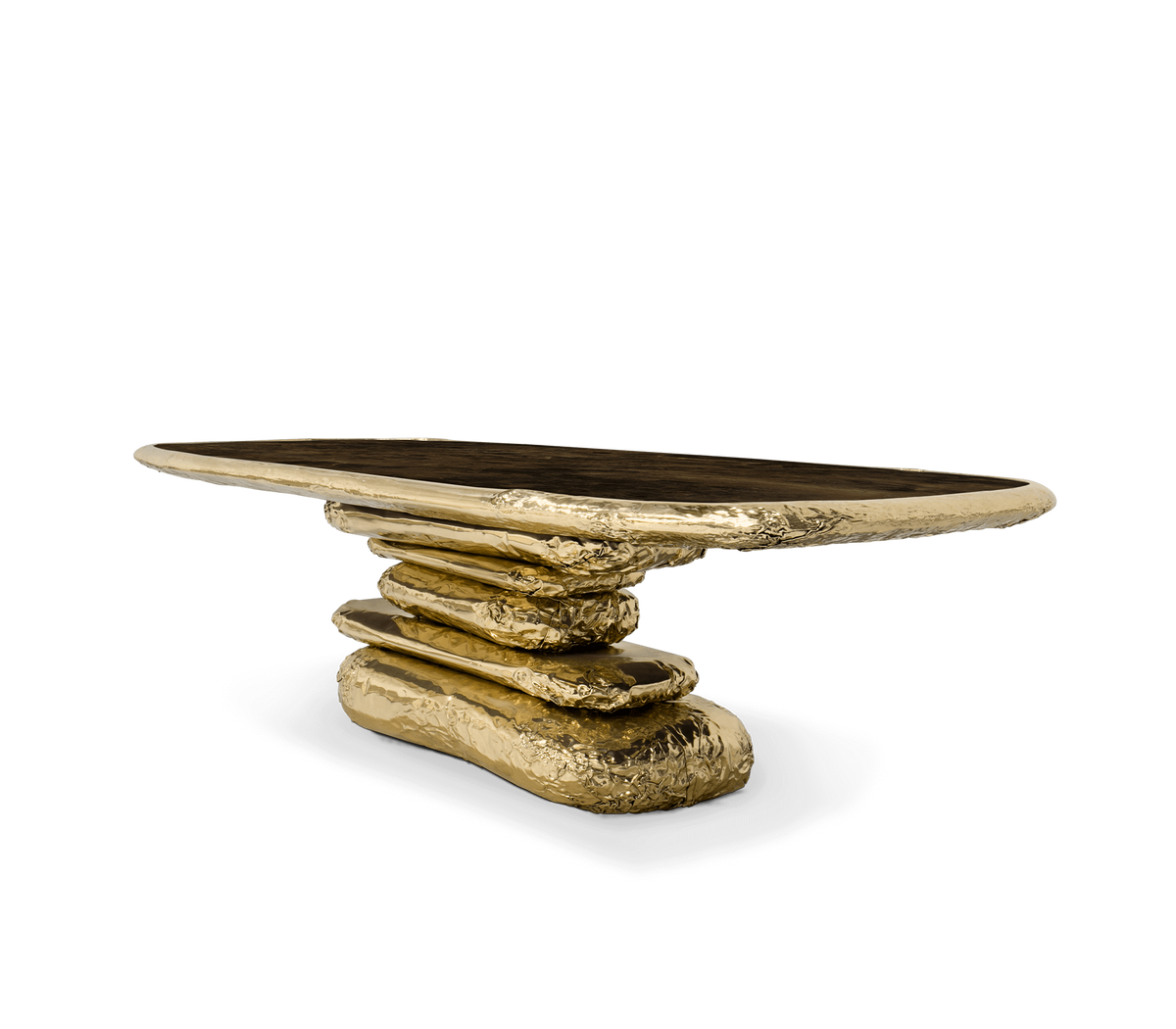 Stonehenge Marble & Brass Dining Table