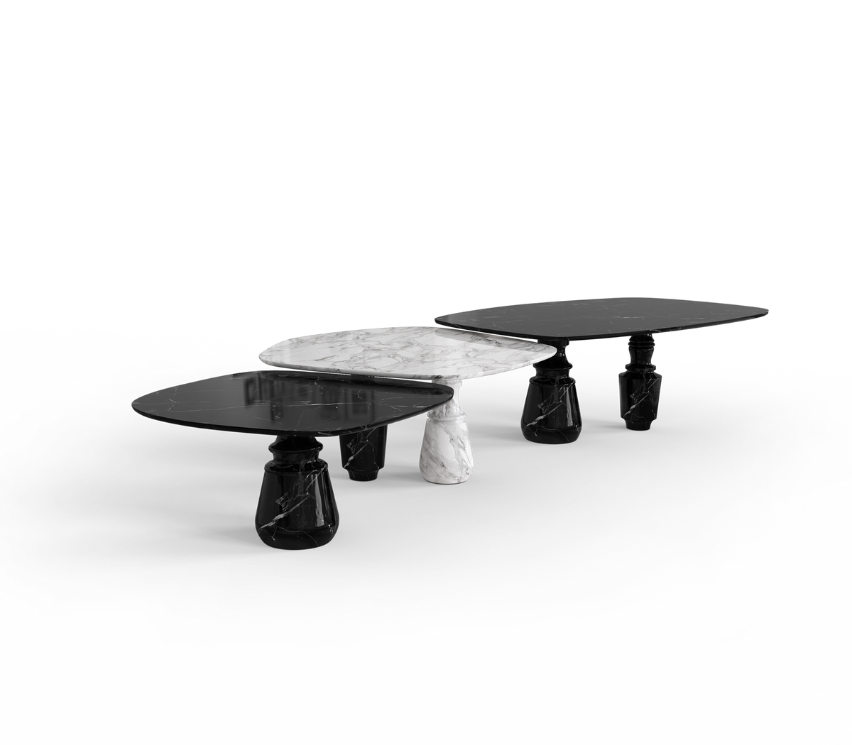Pietra Nero Marquina Modular Dining Table