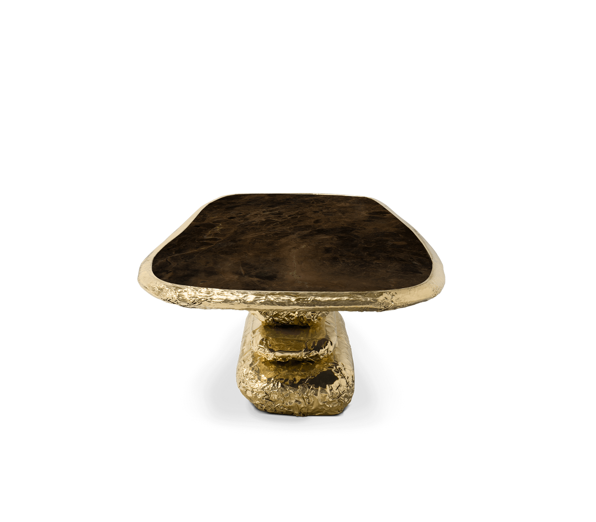 Stonehenge Marble & Brass Dining Table