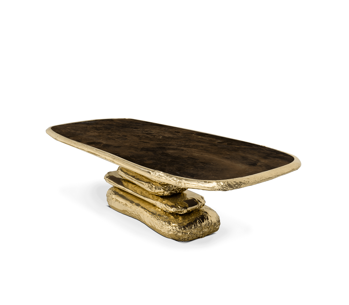 Stonehenge Marble & Brass Dining Table