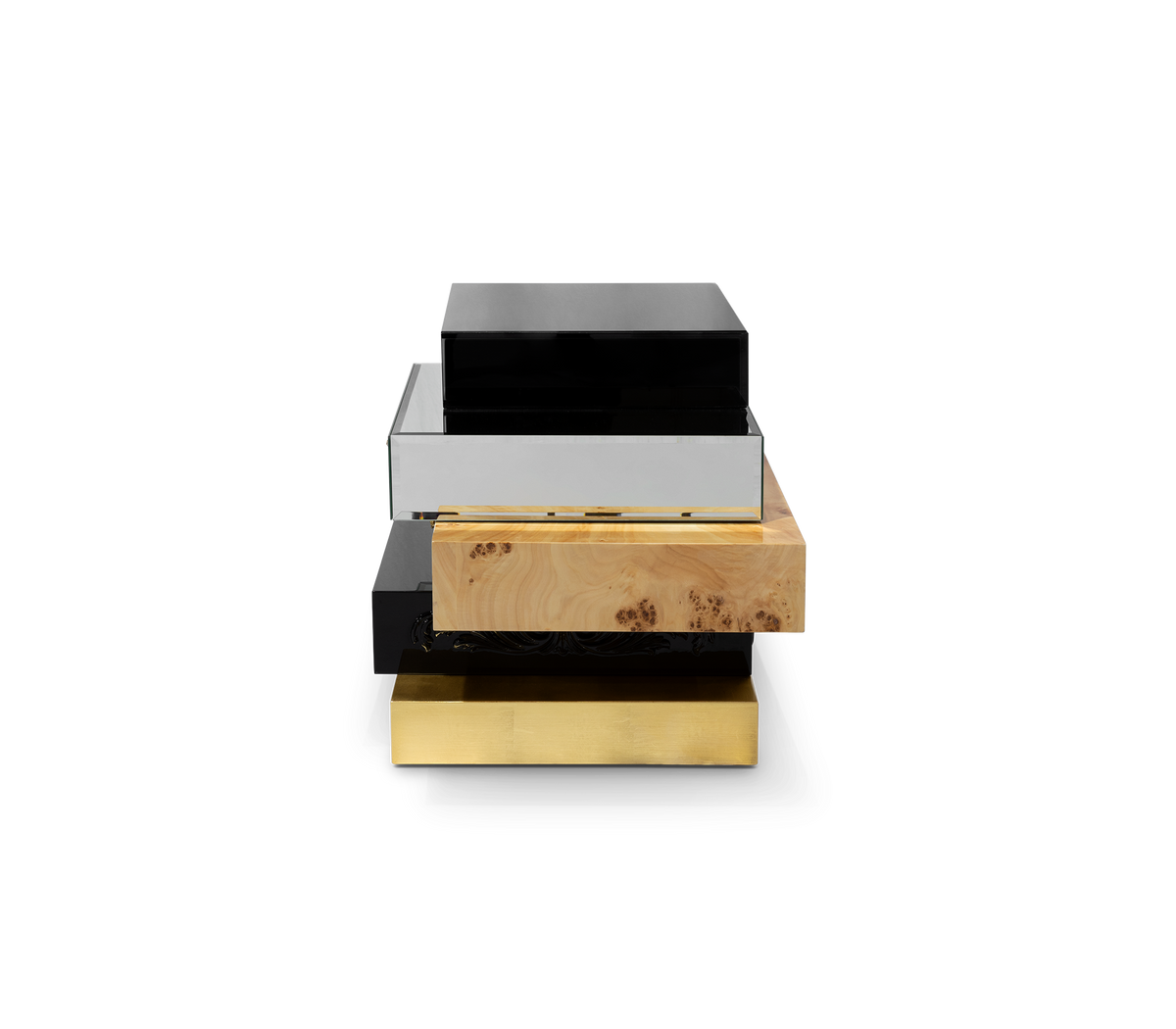 Frank Surreal Multi-Veneer Layered Luxury Nightstand
