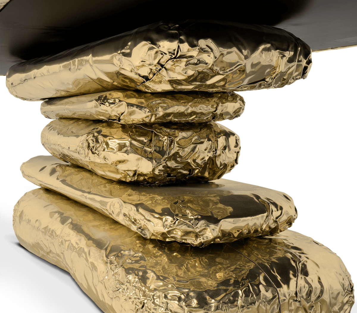 Stonehenge Marble & Brass Dining Table