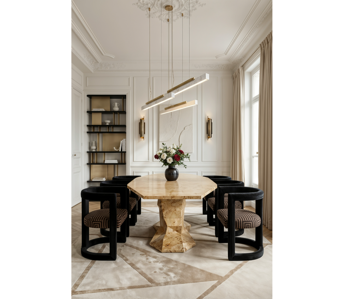 Bonsai Dining Table with Minimalism & Personalized Faceted Dining Table