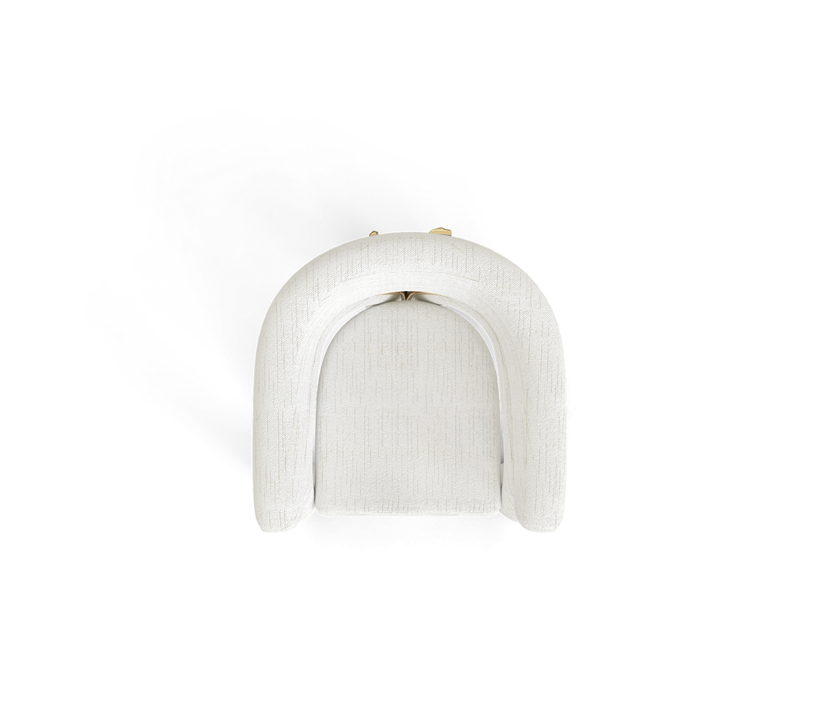 Elara Curved Sculptural Polished Brass Luxury Dining Chair