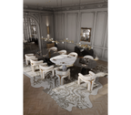 Elara Curved Sculptural Polished Brass Luxury Dining Chair