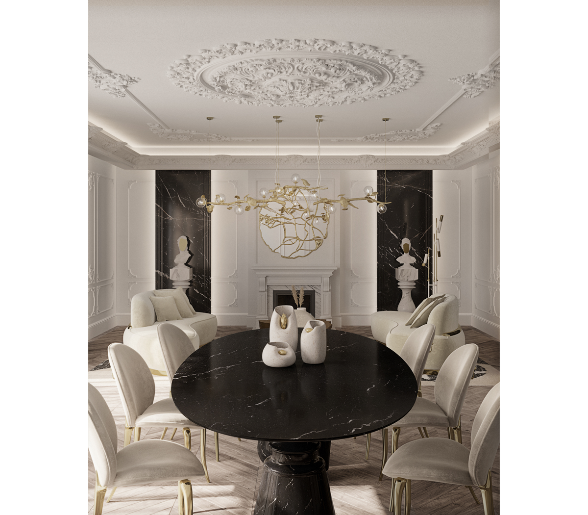 Pietra Oval XL Marble Dining Table