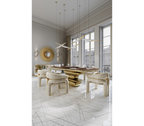 Stonehenge Marble & Brass Dining Table