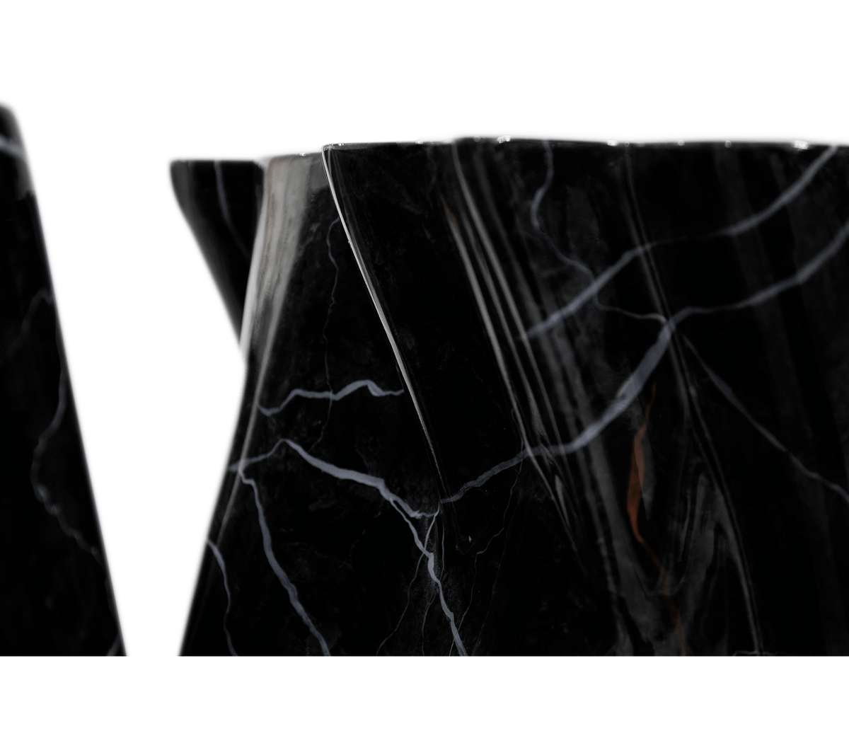 Monochrome Consoles Fluid Sculptural Resin Entryways Cabinet Table