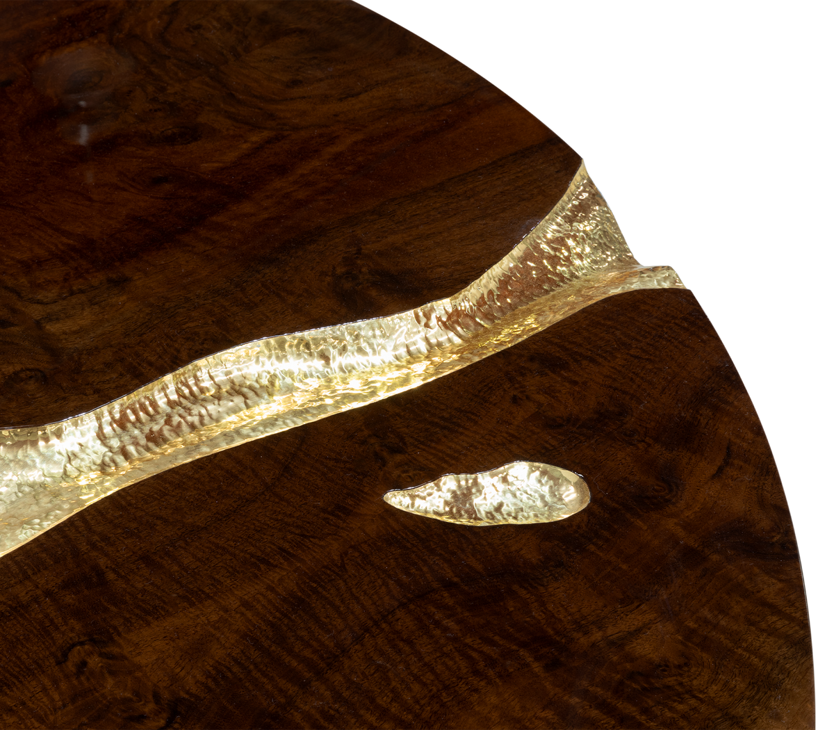 Empire Round Luxury Brass Inlay Dining Table