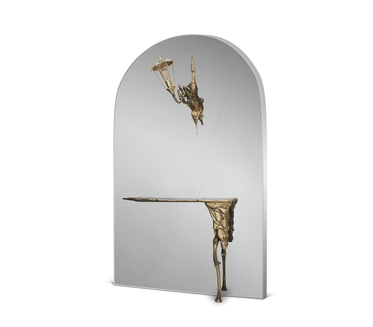 Lumiere Consoles Victorian Cast Brass Mirror Entryways Cabinet Table