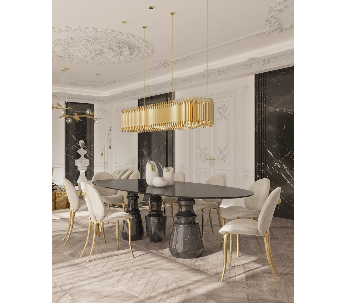 Pietra Oval XL Marble Dining Table