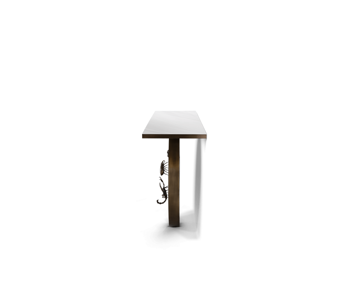 Metamorphosis Consoles Patina Brass Sculptural Entryways Cabinet Table