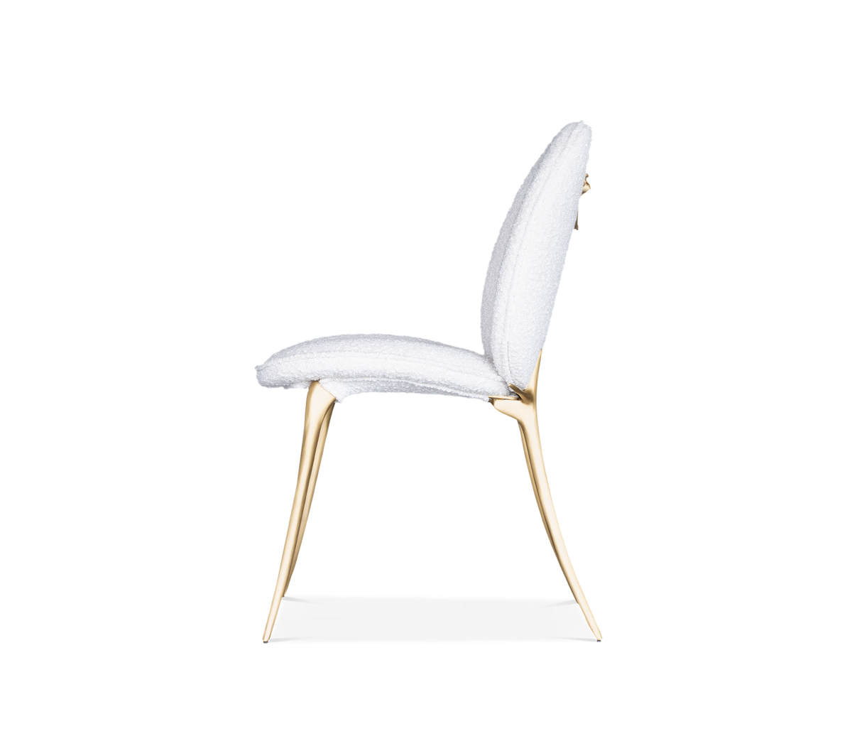 Soleil Curved Brass Modern Luxury Dining Chair