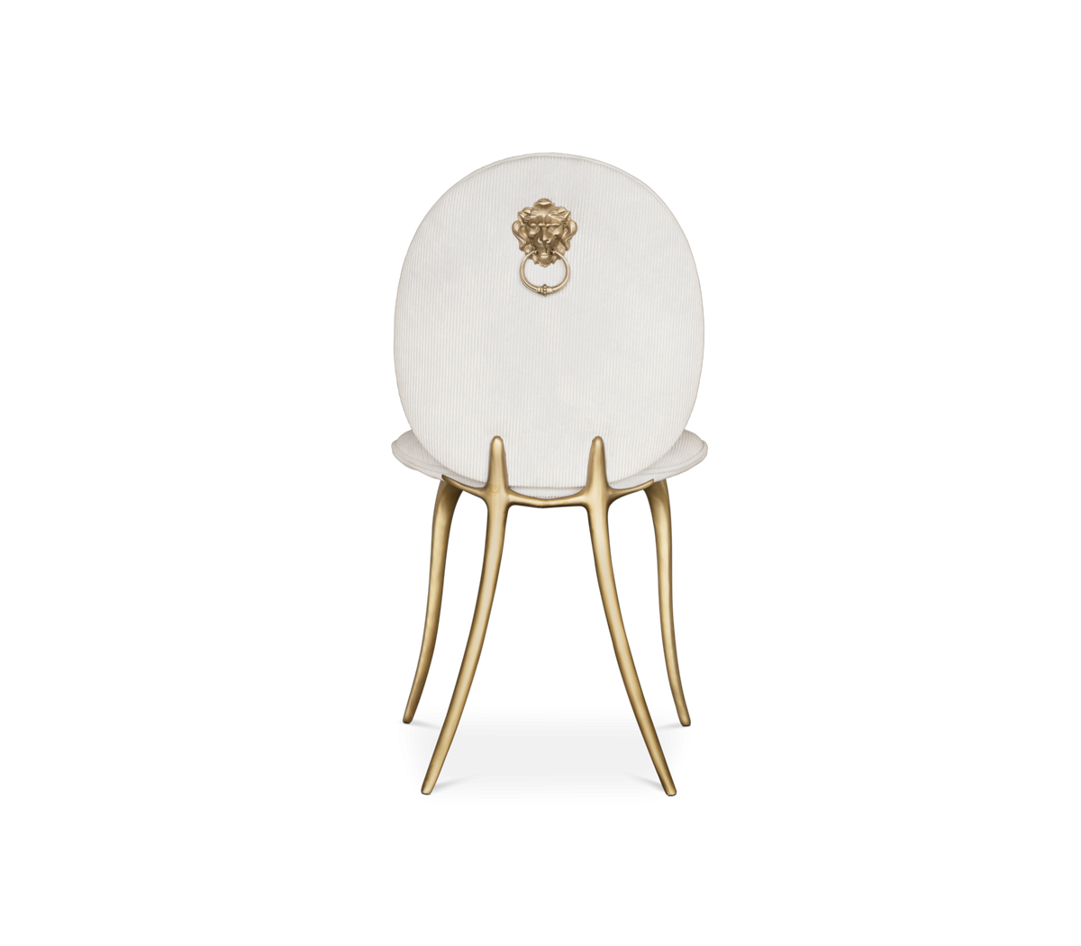 Soleil Curved Brass Modern Luxury Dining Chair