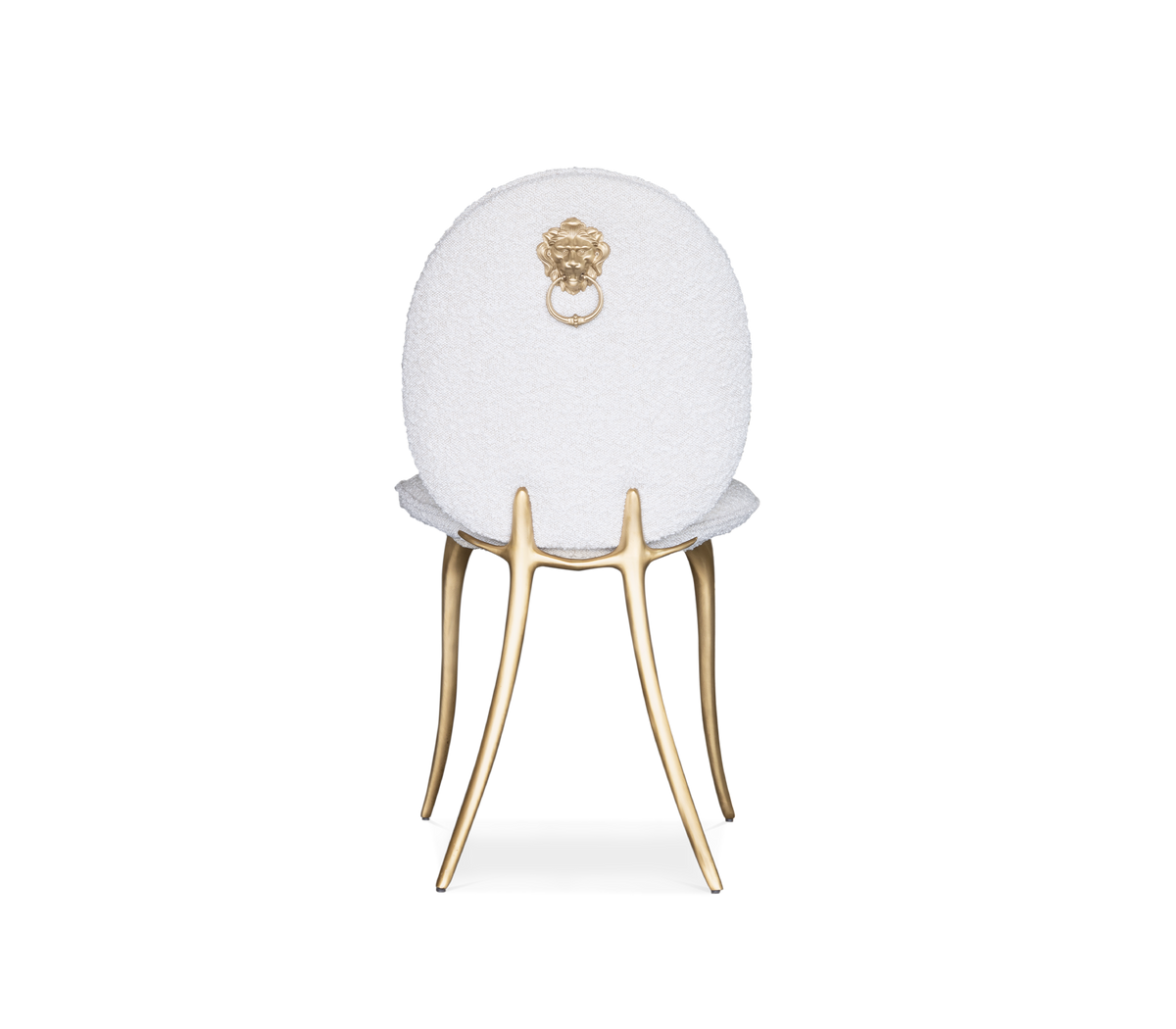Soleil Curved Brass Modern Luxury Dining Chair