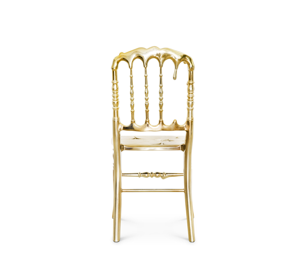 Emporium Gold Surrealist Cast Aluminium Sculpture Dining Chair