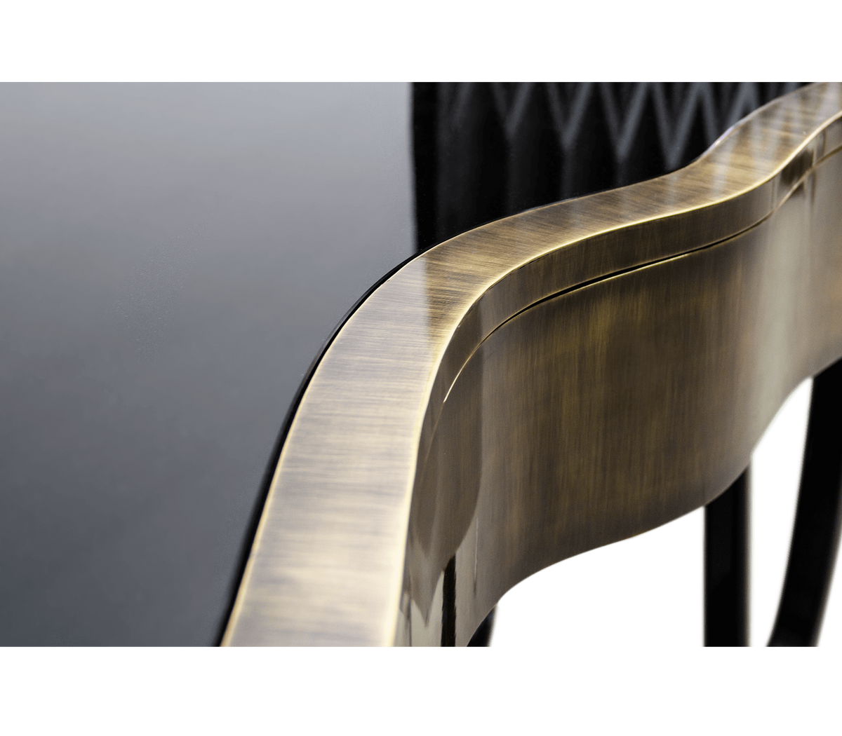 Sinuous Consoles Patina Brass Wave Entryways Cabinet Table