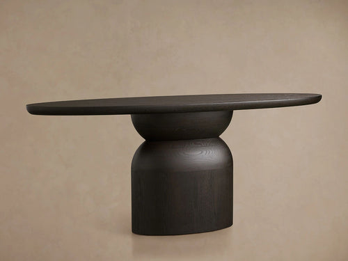 Table console d'entrée Perth faite à la main en bois massif avec bords doux et arrondis pour couloir/entrée