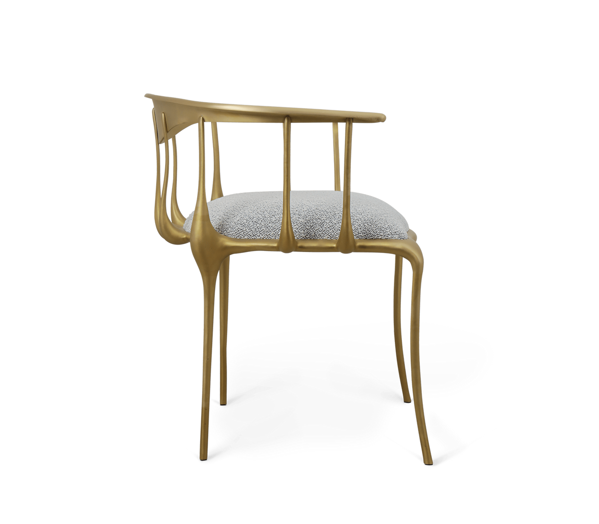 Nº 11 Satin Matte Gold Surrealist Dining Chair