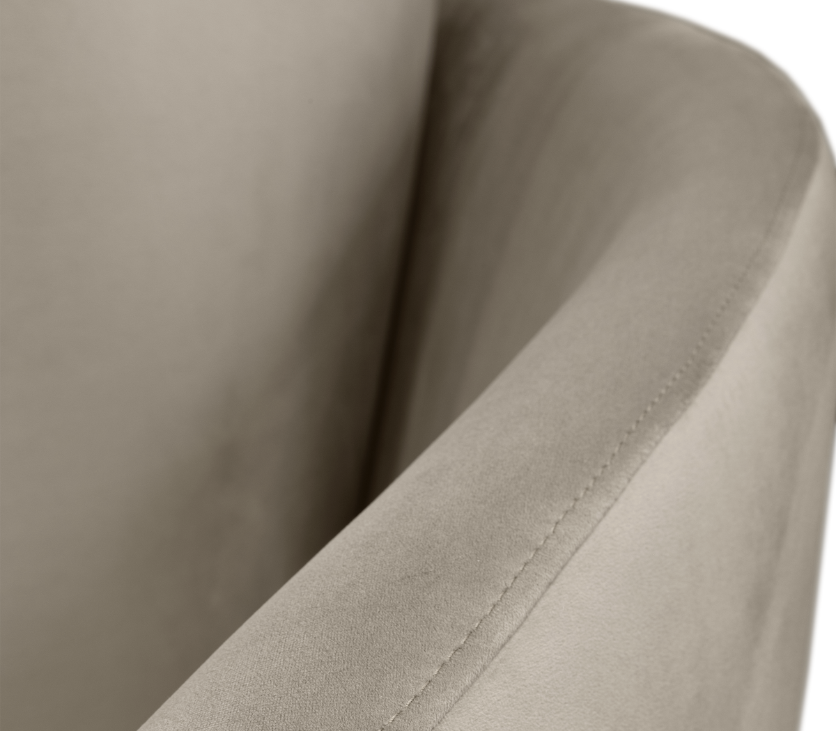 Odette Curved Velvet Polished Brass Luxury King Bed