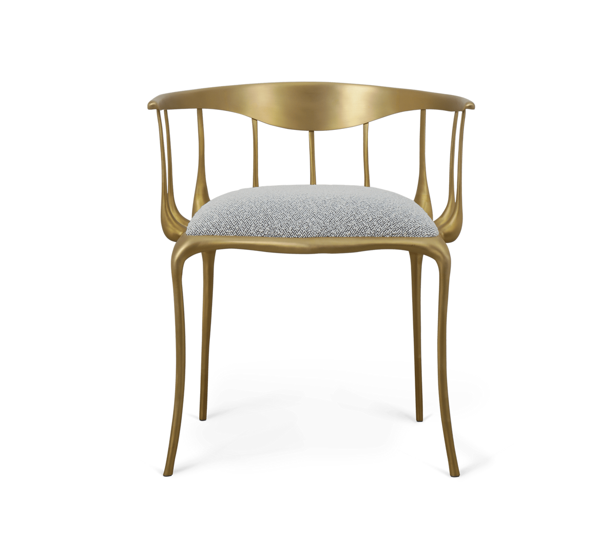 Nº 11 Satin Matte Gold Surrealist Dining Chair