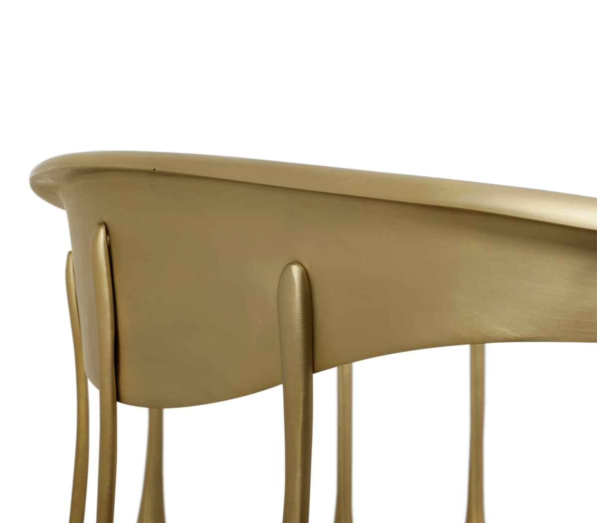 Nº 11 Satin Matte Gold Surrealist Dining Chair