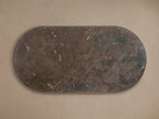 Astor Coffee Table with Marble Top Oval Wood Base Sofa Center Tea Table