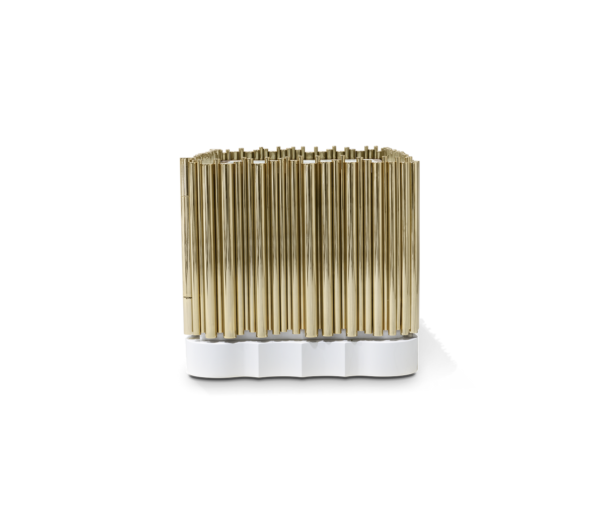 Symphony Tubular Gold Plated Modern Luxury Nightstand
