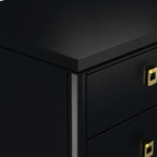 Lavenir Wood Französische Kommode mit sechs Schubladen, modernes, minimalistisches Eingangs-Sideboard