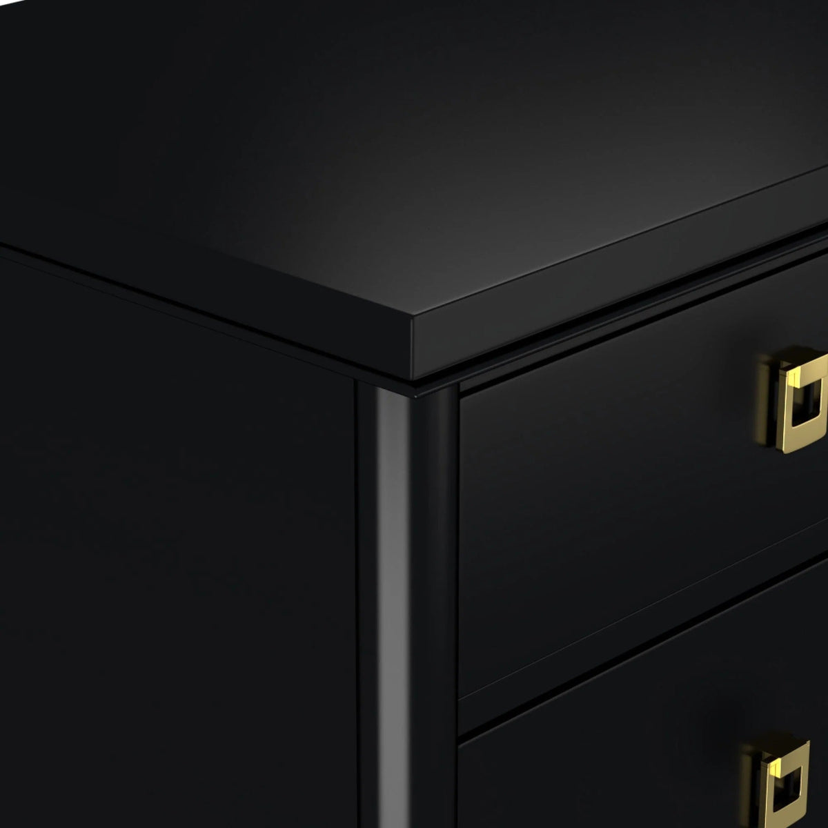 Lavenir Wood Französische Kommode mit sechs Schubladen, modernes, minimalistisches Eingangs-Sideboard