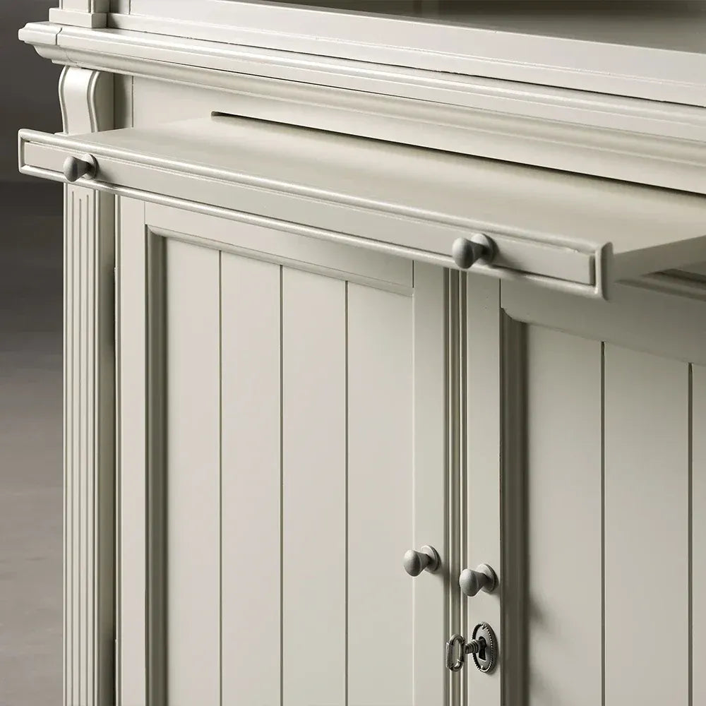 Athens Wood Modular Bookcase Old-world Vintage Living Room Tall Cabinet