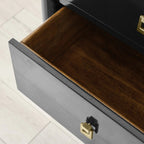 Lavenir Wood Französische Kommode mit sechs Schubladen, modernes, minimalistisches Eingangs-Sideboard