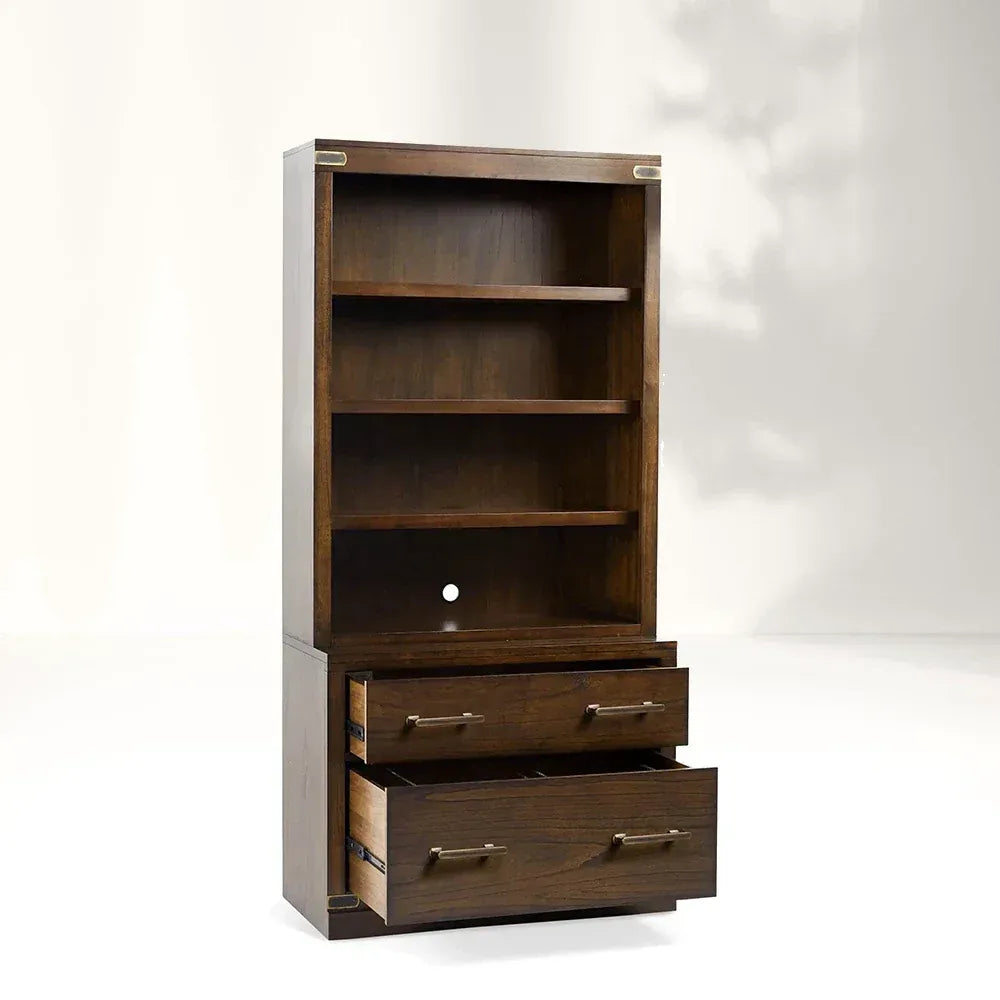 Tremont Mid-Century Tall Display Cabinets Wood Modular Bookcase File Cabinets Sideboards