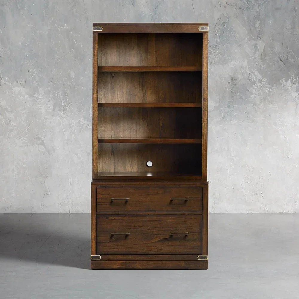 Tremont Mid-Century Tall Display Cabinets Wood Modular Bookcase File Cabinets Sideboards