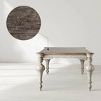 Table de salle à manger Alessia Bell'Arte en peuplier massif, style rétro antique