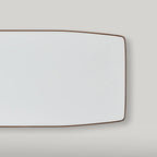 Ambra Esstisch mit rechteckiger Glasplatte, modernes Holzdesign im italienischen Stil
