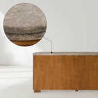 Buffet en bois Kensley Gris Emperador avec meuble de rangement