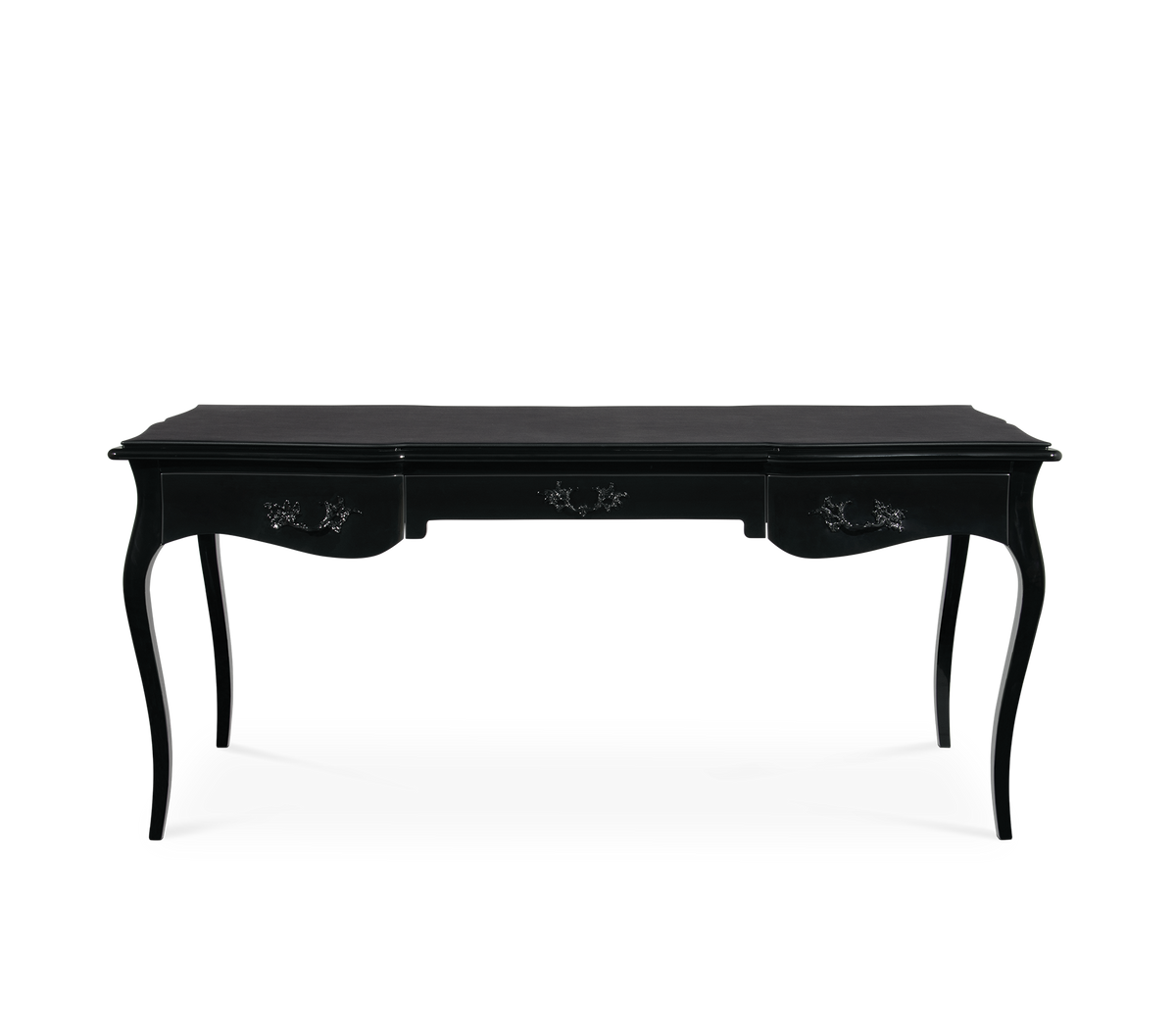 Boulevard II Gloss Black Classic Luxury Writing Desk