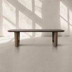 San Germani 72" Couchtisch mit Carrara Marmorplatte Rennes Metallgestell