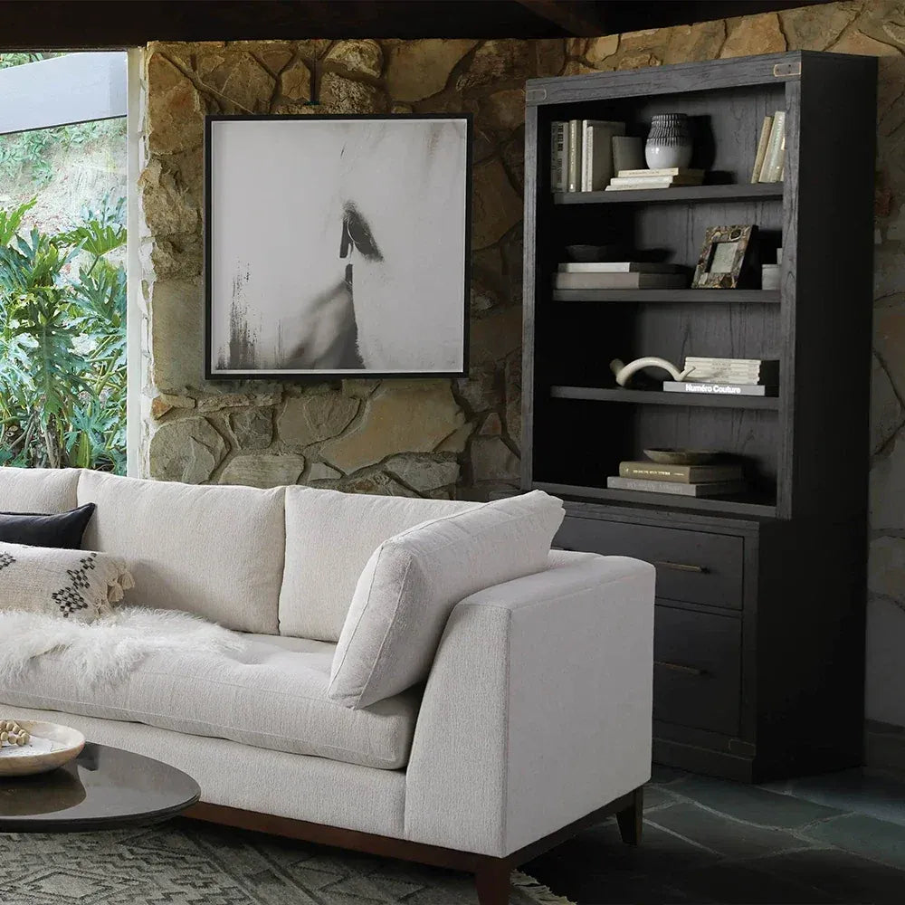 Tremont Mid-Century Tall Display Cabinets Wood Modular Bookcase File Cabinets Sideboards
