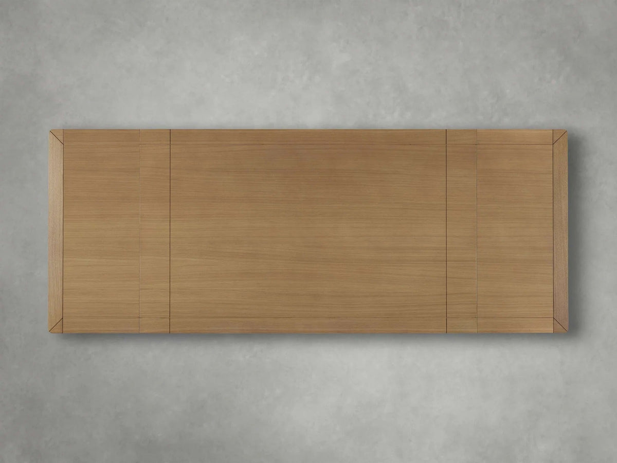 Eletta White Oak Wood Expandable Dining Table with 15″ Extensions Allow