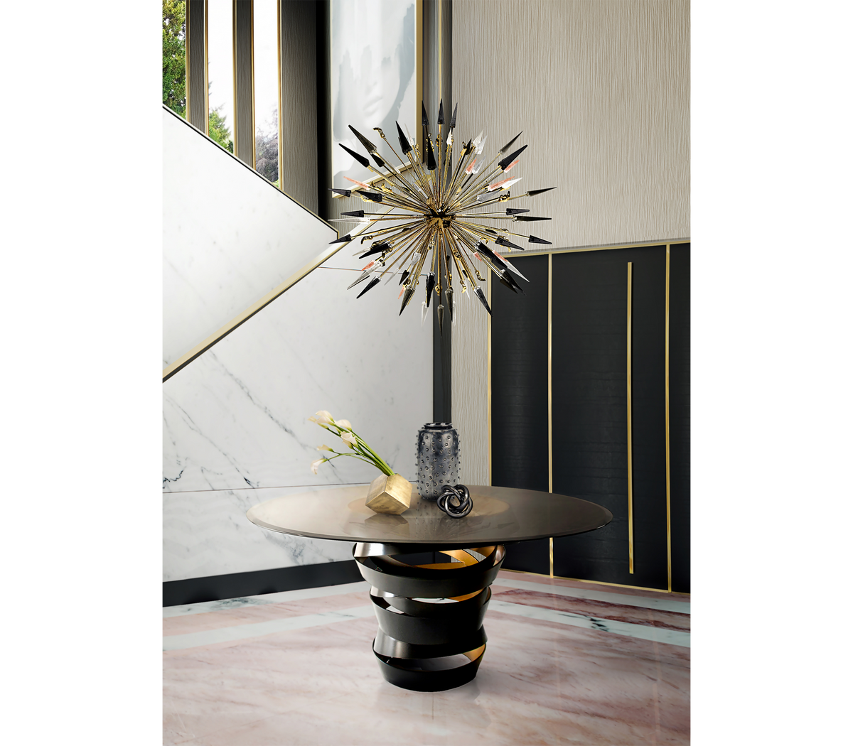 Intuition Swirling Ribbon Dining Table