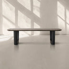 San Germani 72" Couchtisch mit Carrara Marmorplatte Rennes Metallgestell
