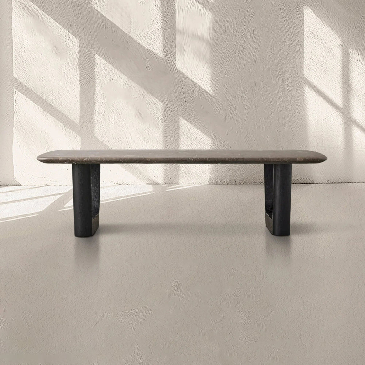 San Germani 72" Couchtisch mit Carrara Marmorplatte Rennes Metallgestell