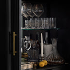 Meuble bar Louis Wood, armoire à vin, buffet d'inspiration constructiviste, porte-verres intégré