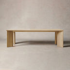 Table de salle à manger rectangulaire en bois Yorn avec piètement incliné
