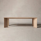 Table de salle à manger rectangulaire en bois Yorn avec piètement incliné