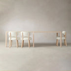 Ford Ash Wood Rectangle Dining Table Modern Rural Parsons Style